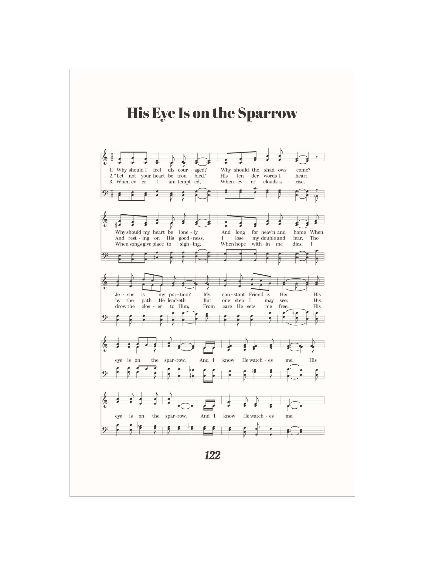 His Eye is on the Sparrow | Sheet Music