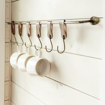 Metal & Leather Wall Hooks