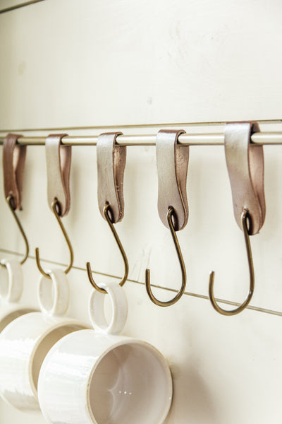 Metal & Leather Wall Hooks
