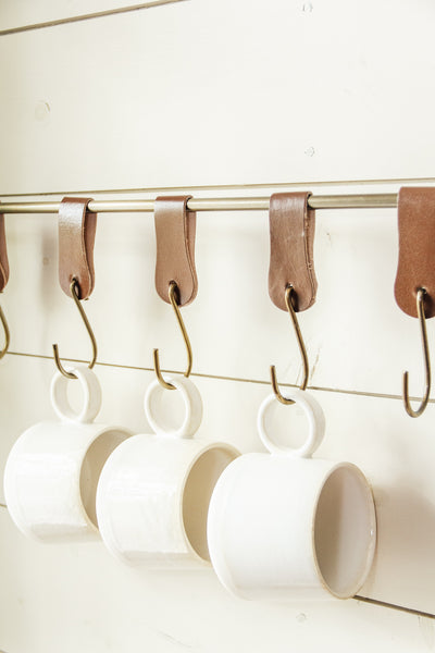 Metal & Leather Wall Hooks