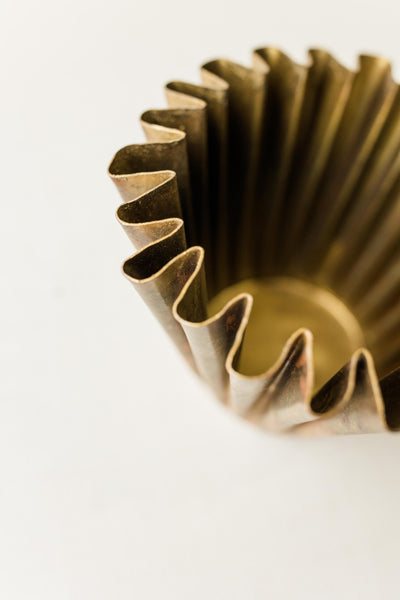 Fluted Gold Pot