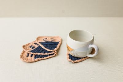 Crocheted House Coaster | 2 Colors