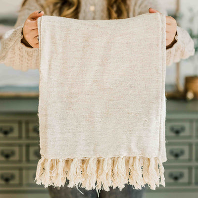 Woven Cream Throw