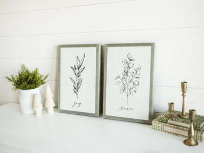 Joy and Peace Botanical | Pair or Single