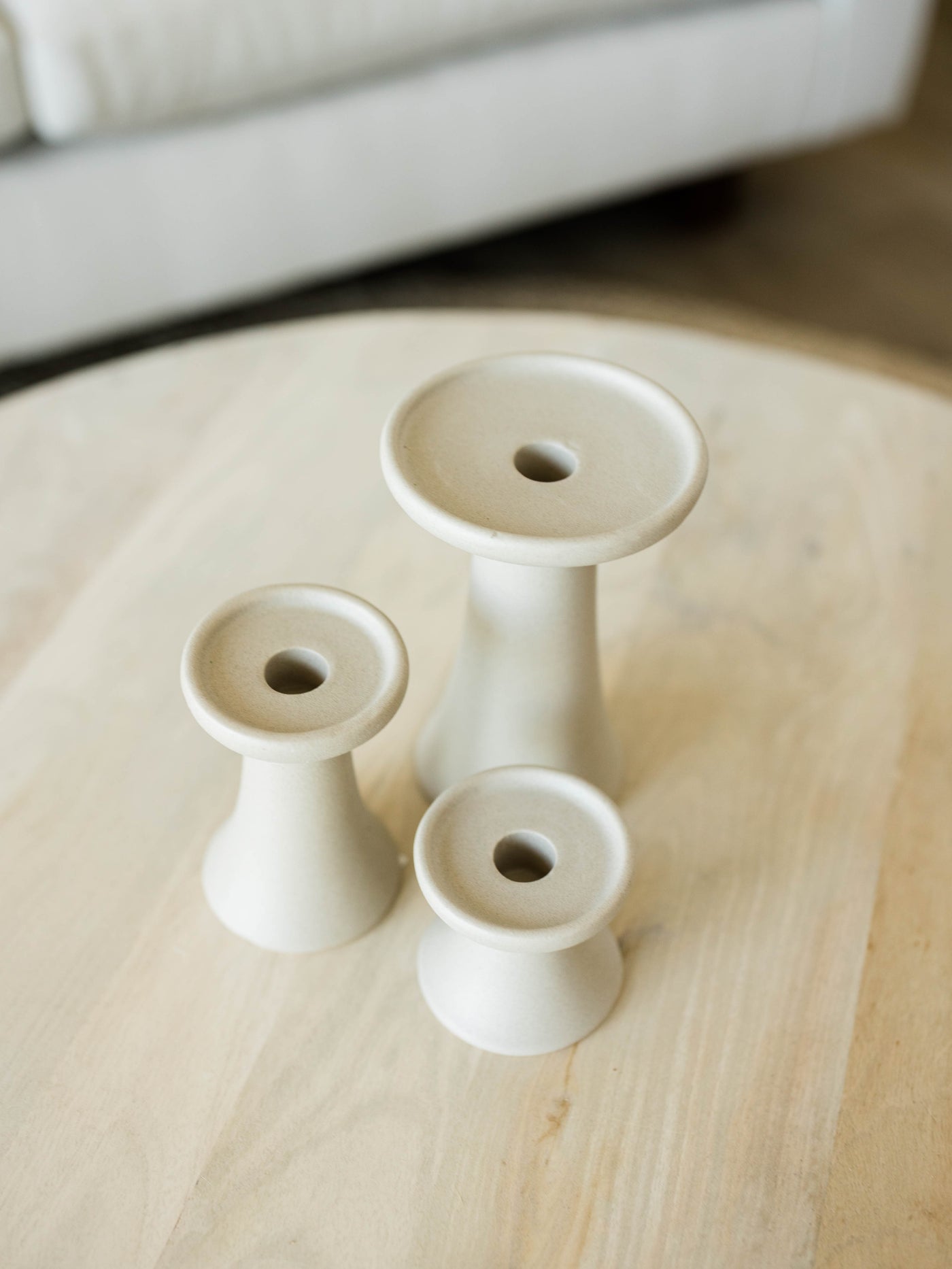 Matte Gray Candle Holder | 3 Sizes