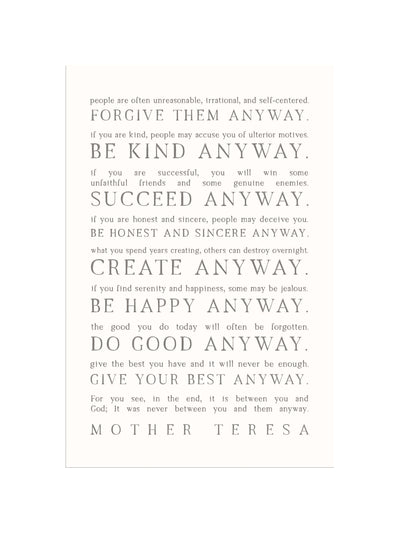 Love Them Anyway | Mother Teresa