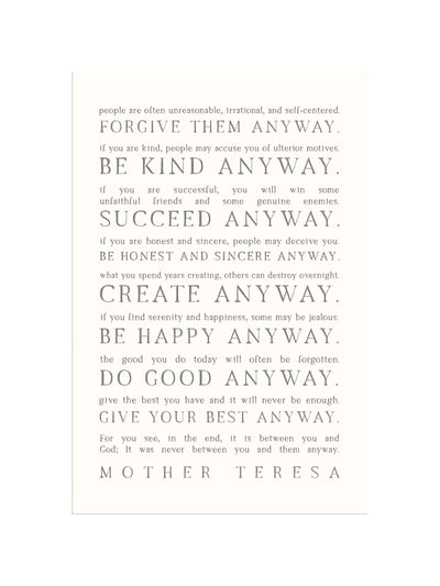 Love Them Anyway | Mother Teresa