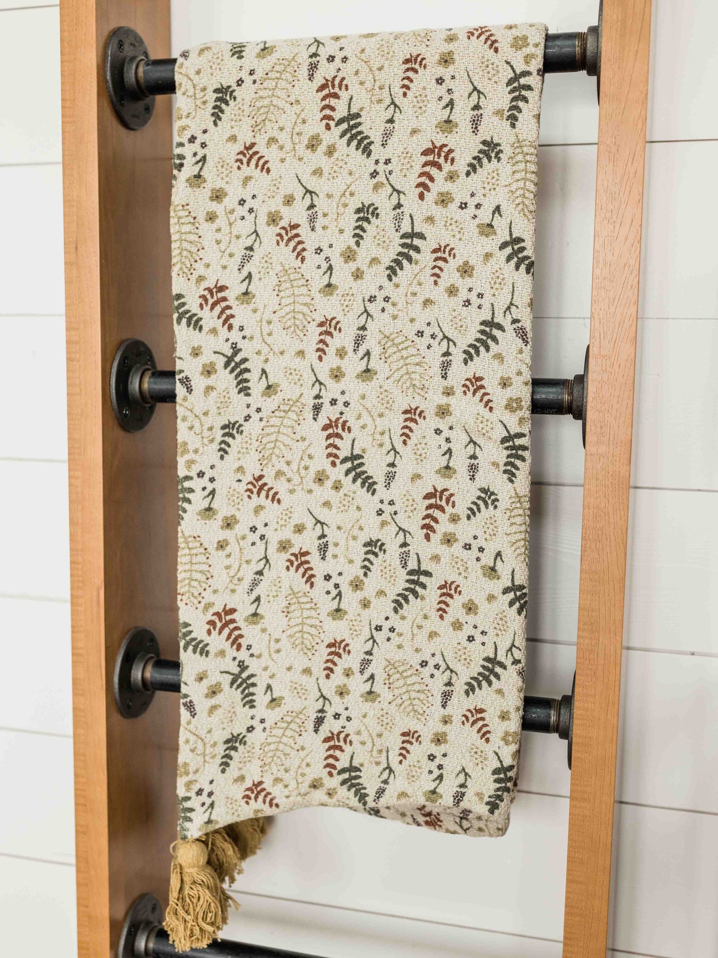 Printed Cotton Floral Throw