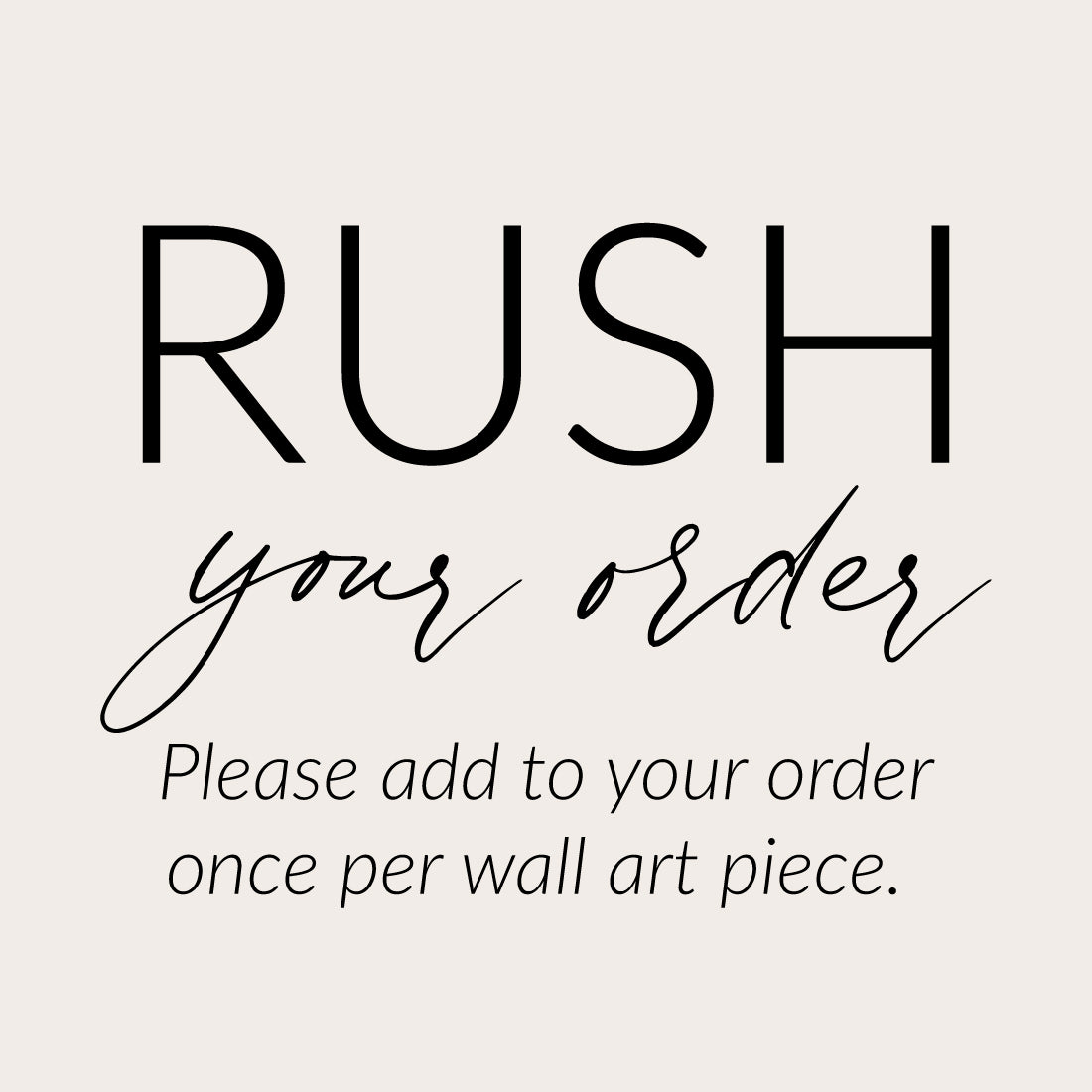 Rush Your Wall Art
